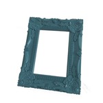 Porta Retrato Rococó Azul Turquesa 10x15 Cm