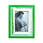 Porta Retrato Rústico Verde 10x15 Cm