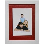 Porta Retrato Tecido Vertical Horizontal (18x03x24cm) Vermelho para 1 Foto 10x15cm - Design Loral
