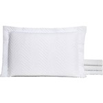 Porta Travesseiro com Deblun Branco 1 Peça - Casaborda Enxovais