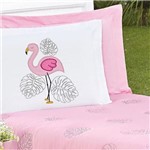 Porta Travesseiro Flamingo Rosa Ione Enxovais 1 Peça