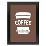 Poster com Moldura Coffee Liquid Optimism