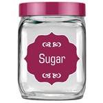 Pote de Vidro Quadrado Luxo Pink - Tag Sugar Pink