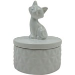 Potiche de Cerâmica Branco Little Cat Urban