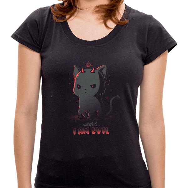 PR - Camiseta Evil Cat - Feminina - P