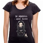 PR - Camiseta On Mondays I Wear Black - Feminina - P