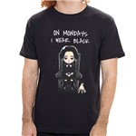 PR - Camiseta On Mondays I Wear Black - Masculina - P
