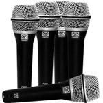 Prad5 - Kit 5 Microfones C/ Fio de Mão Pra D5 - Superlux