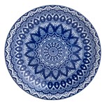 Prato de Cerâmica para Sobremesa Mandala Azul 8395 Lyor