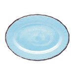 Prato Oval de Melamina 46cm Azul Doralice Bon Gourmet