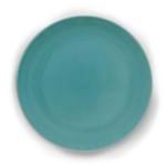 Prato para Sobremesa em Cerâmica Azul Turquesa 21,5cm Clear Kenya