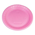 Prato Plástico Colorido - Rosa