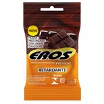 Preservativo Eros Retardante Sabor Chocolate com 03 Unidades