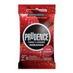 Preservativo Prudence Morangão Caixa (48 Sachês C/3 Unidades)