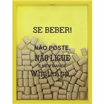 Print Porta Rolhas de Vinho Kapos se Beber não Poste 32x42x4cm Amarelo