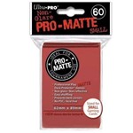 Pro-Matte 60 Sleeves Mini Cor Vermelho Tamanho Carta Yugioh 62mm X 89mm - Ultra Pro