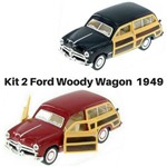 Promoção 2 Carrinho de Coleção Ford Woody Wagon Ano 1949 1/40 Ferro