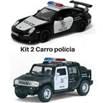Promoção 2 Carrinhos de Coleção Viatura Policial / Policia Hummer e Porche
