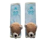 Protetor de Cinto Urso Nino - Bege com Azul - Zip Toys