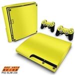 PS3 Slim Skin - Amarelo Adesivo Brilhoso