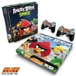 PS3 Slim Skin - Angry Birds Adesivo Brilhoso