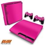 PS3 Slim Skin - Rosa Adesivo Brilhoso