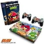 PS3 Super Slim Skin - Angry Birds Adesivo Brilhoso