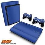 PS3 Super Slim Skin - Azul Escuro Adesivo Brilhoso