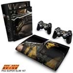PS3 Super Slim Skin - Mortal Kombat X Scorpion Adesivo Brilhoso