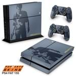 Ps4 Fat Skin - Uncharted 4 Limited Edition Adesivo Brilhoso
