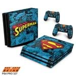 PS4 Pro Skin - Super Homem Superman Comics Adesivo Brilhoso