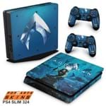 PS4 Slim Skin - Aquaman Adesivo Brilhoso
