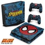 PS4 Slim Skin - Homem-Aranha Spider-Man Comics Adesivo Brilhoso