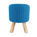 Puff Crochet Azul
