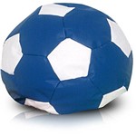 Puff Infantil Bola de Futebol - Azul Royal e Branco - Stay Puff