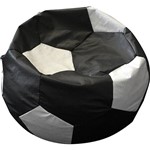 Puff Redondo Big Ball Futebol Cipaflex Preto/Branco - Stay Puff