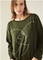Pull Tricot Faces Verde G