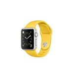 Pulseira Sport Tamanho Feminino Amarelo Compativel com Apple Watch de 42mm e 44mm