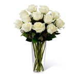 Puro Amor Luxo: Buquê com Doze Rosas Brancas no Vaso