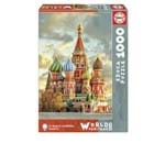 Puzzle 1000 Peças Catedral de São Basilio Moscou - Educa - Importado
