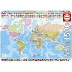 Puzzle 1500 Peças Mapa Mundial Político - Educa - Importado