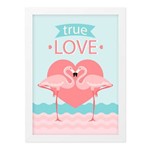 Quadro A4 Flamingo True Love