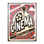 Quadro Cinema Decorativo 30x40 Quarto Sala Vintage Madeira