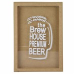 Quadro Cofre em MDF com Vidro 33,5x23x3,7cm The Brew House Premium Beer - Palácio da Arte