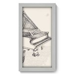 Quadro com Moldura - 19x34 - Piano - N1037