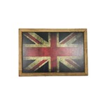 Quadro Decorativa Quarto Sala Madeira Bandeira Inglaterra