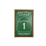 Quadro Decorativa Quarto Sala Pacific Coast 20x30cm Verde