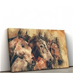 Quadro Decorativo 50x90cm Nature Cavalos