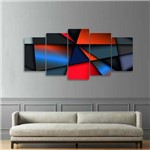 Quadro Decorativo Abstrato Geométrico Dark Colors 125x60