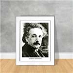 Quadro Decorativo Albert Einstein Quadro Personalidade 216 Branca